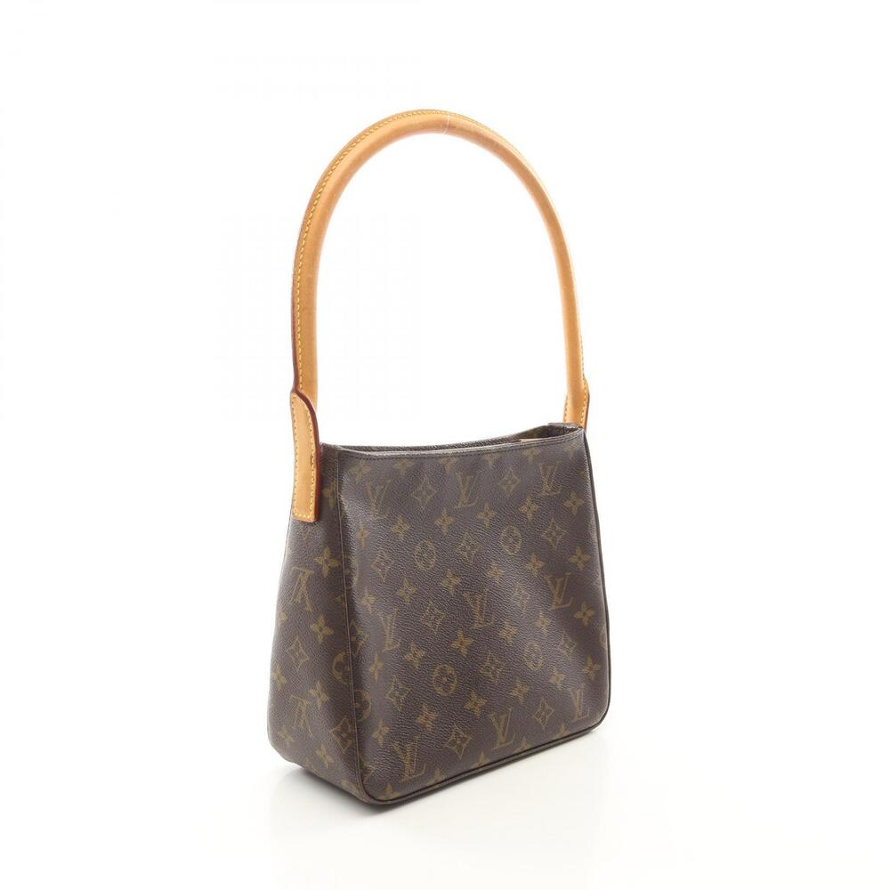 Louis Vuitton Brown Monogram Leather Looping Canvas Shoulder Bag Brown